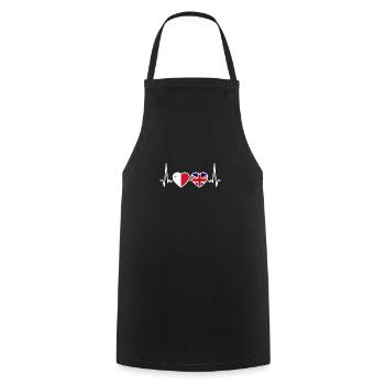 Malte UK Heartbeat Flag Maltais britannique - Tablier de cuisine - noir - Devant - AI Model Male 185 dark (185cm)