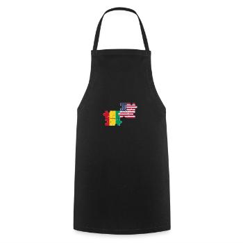 Guinée USA Drapeau Guinée américaine - Tablier de cuisine - noir - Devant - AI Model Male 185 dark (185cm)