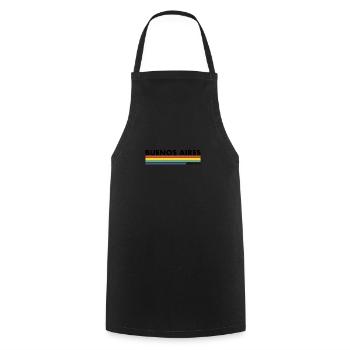 Buenos Aires Rétro Argentine Argentine - Tablier de cuisine - noir - Devant - AI Model Male 185 dark (185cm)