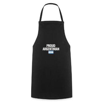 Fier drapeau argentin argentin Argentine - Tablier de cuisine - noir - Devant - AI Model Male 185 dark (185cm)