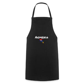 Armenia Vintage Karte Armenien Armenische Flagge - Kochschürze - Schwarz - Vorne - AI Model Male 185 dark (185cm)