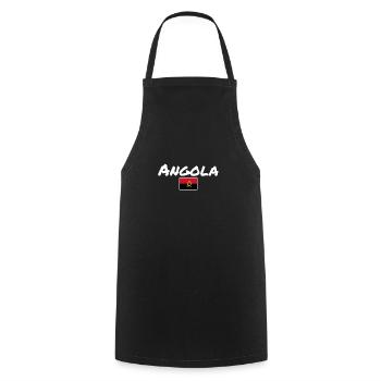 Angola Angolan Flag Angolan - Cooking Apron - black - Front - AI Model Male 185 dark (185cm)