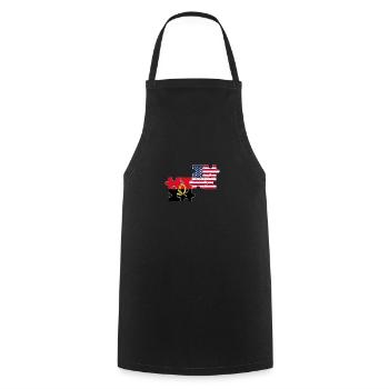 Angola USA Flag American Angolan - Cooking Apron - black - Front - AI Model Male 185 dark (185cm)
