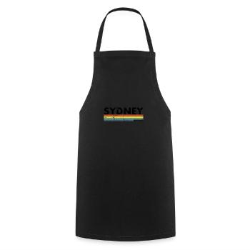Sydney Australia Retro Australien Vintage - Cooking Apron - black - Front - AI Model Male 185 dark (185cm)