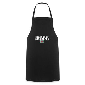 Proud To Be Bangladeshi Vintage Bangladeshi Flag - Cooking Apron - black - Front - AI Model Male 185 dark (185cm)