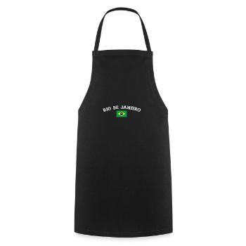 Rio de Janeiro Brazil Brazil Flag - Cooking Apron - black - Front - AI Model Male 185 dark (185cm)