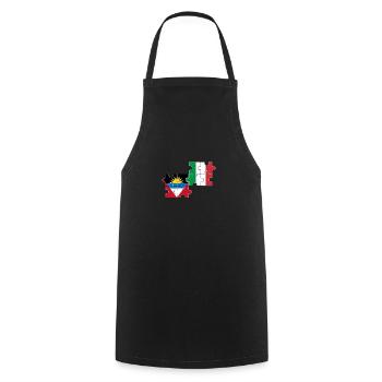 Antigua-et-Barbuda Italie Drapeau Antigua - Tablier de cuisine - noir - Devant - AI Model Male 185 dark (185cm)