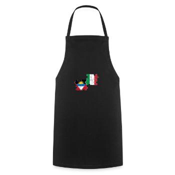 Antigua and Barbuda Italy Vintage Flag - Cooking Apron - black - Front - AI Model Male 185 dark (185cm)