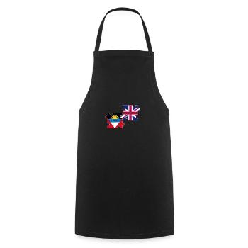 Antigua-et-Barbuda Drapeau britannique Antigua - Tablier de cuisine - noir - Devant - AI Model Male 185 dark (185cm)