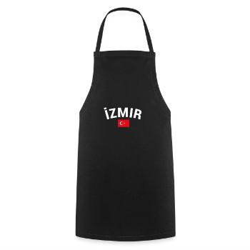 Izmir Turkey Turkey Turkish Flag Turkey - Cooking Apron - black - Front - AI Model Male 185 dark (185cm)
