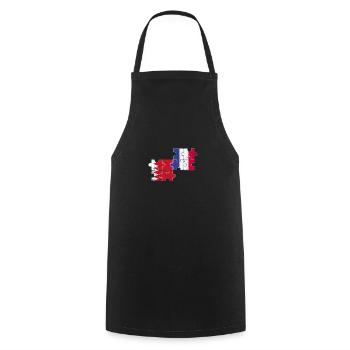 Bahrain France Vintage Flag Bahraini - Cooking Apron - black - Front - AI Model Male 185 dark (185cm)
