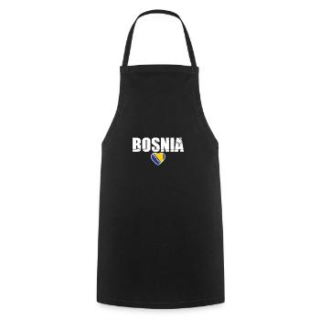 Bosnia Bosnien Vintage Bosnische Flagge Bosnier - Kochschürze - Schwarz - Vorne - AI Model Male 185 dark (185cm)