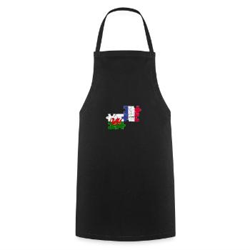 Wales France Vintage Flag French Welsh - Cooking Apron - black - Front - AI Model Male 185 dark (185cm)