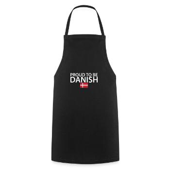 Proud To Be Danish Denmark Danish Flag Dane - Cooking Apron - black - Front - AI Model Male 185 dark (185cm)