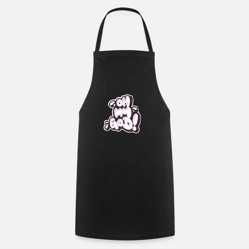 Oh mon dieu - Tablier de cuisine - noir