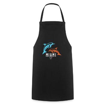 Miami - Kochschürze - Schwarz - Vorne - AI Model Male 185 dark (185cm)
