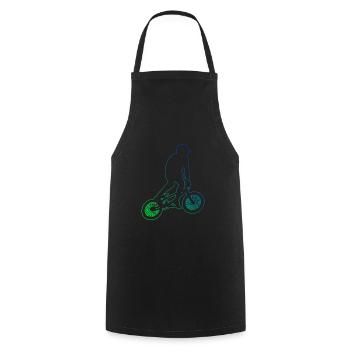 Herren Damen bmx jungen bmx fahrrad Radfahren - Kochschürze - Schwarz - Vorne - AI Model Male 185 dark (185cm)