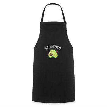 Avocado Eater Cute Let's Avocuddle Couple Gift - Cooking Apron - black - Front - AI Model Male 185 dark (185cm)