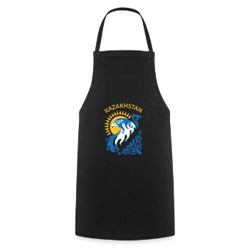 Kazakhstan Cashaché Cadeau République des Kazakhs - Tablier de cuisine - noir - Devant - AI Model Male 185 dark (185cm)