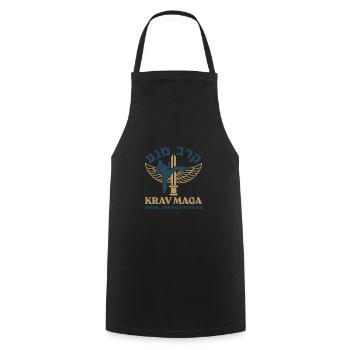 Krav Maga Gift Saying Jewish Hanukkah - Cooking Apron - black - Front - AI Model Male 185 dark (185cm)