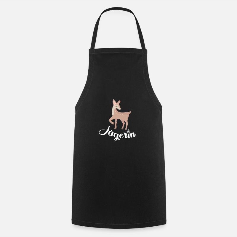 Jägerin Braut Geschenk Hochzeit Ehemann - Kochschürze - Schwarz