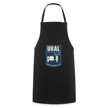 Ural sidecar motorcycles Motorcycle Team Motorcycle - Cooking Apron - black - Front - AI Model Male 185 dark (185cm)