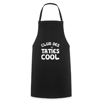 club des taties cool - Tablier de cuisine - noir - Devant - AI Model Male 185 dark (185cm)