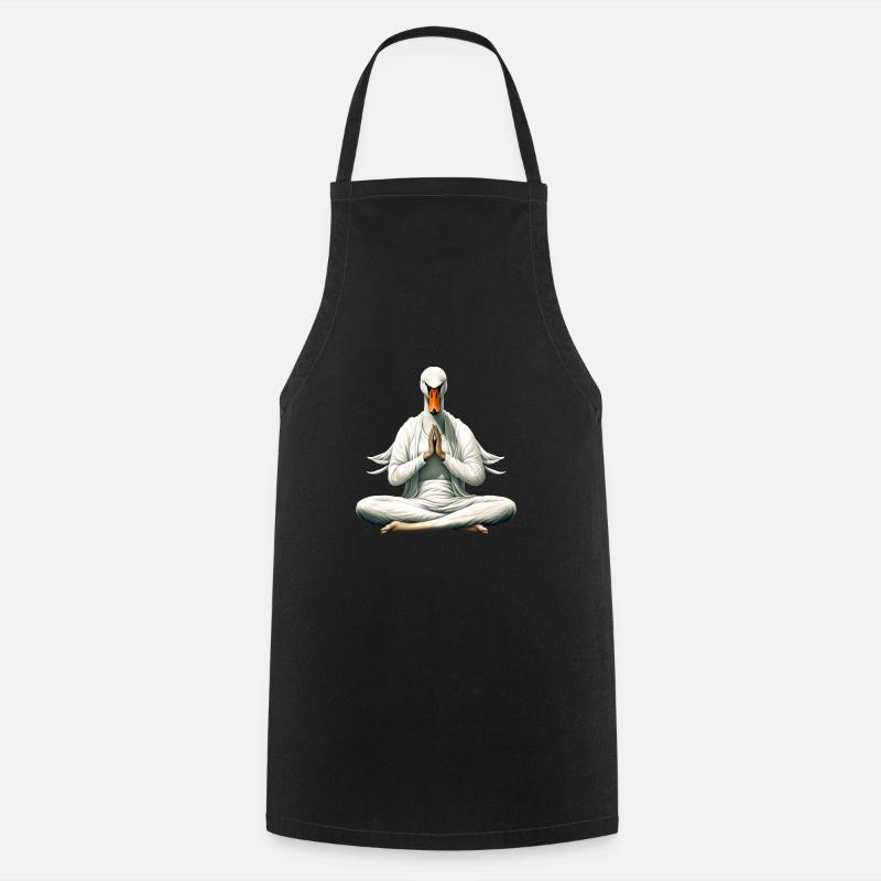 Swans Yoga - Cooking Apron - black