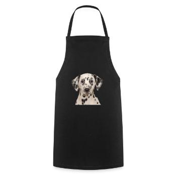 Chiot dalmatien Latoya - Tablier de cuisine - noir - Devant - AI Model Male 185 dark (185cm)