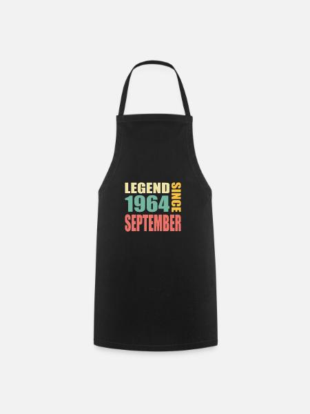 59ème anniversaire Septembre Millésime 1964 Millésime - Tablier de cuisine - noir