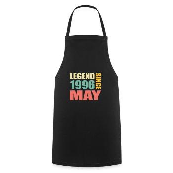 28th Birthday May Vintage 1996 Gift Idea - Cooking Apron - black - Front - AI Model Male 185 dark (185cm)