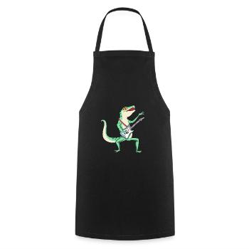 Star Lizard Electric Guitar - Cooking Apron - black - Front - AI Model Male 185 dark (185cm)