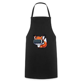 Mignon Fox VR Gamer Dessin animé de réalité virtuelle - Tablier de cuisine - noir - Devant - AI Model Male 185 dark (185cm)