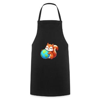 Écureuils pour la protection de l’environnement et la conservation de la nature - Tablier de cuisine - noir - Devant - AI Model Male 185 dark (185cm)