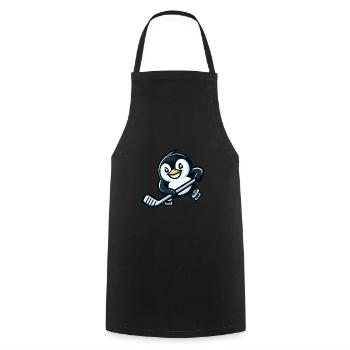 Cooler Pinguin Eishockey - Kochschürze - Schwarz - Vorne - AI Model Male 185 dark (185cm)