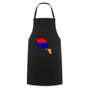 Armenia flag map flag - Cooking Apron - black - Front - AI Model Male 185 dark (185cm)