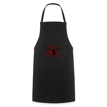 Vegetarier essen den Tieren das Futter weg - Kochschürze - Schwarz - Vorne - AI Model Male 185 dark (185cm)