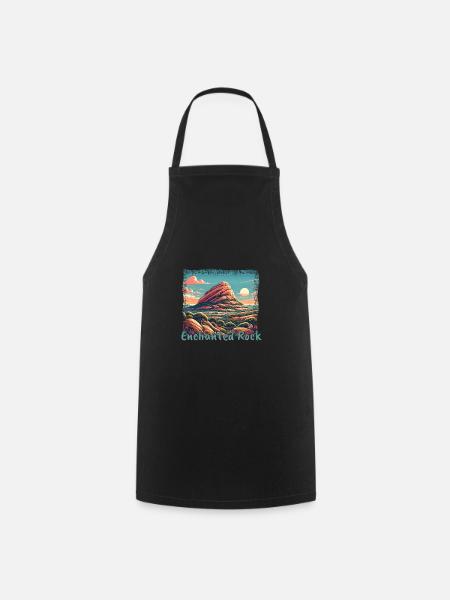 Verzauberter Felsen Texas Grunge Berge - Kochschürze - Schwarz