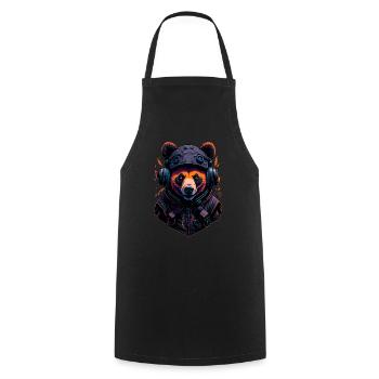 Panda - Cooking Apron - black - Front - AI Model Male 185 dark (185cm)