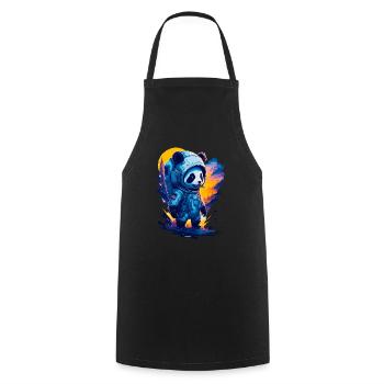 Niedlicher Panda-Astronaut - Kochschürze - Schwarz - Vorne - AI Model Male 185 dark (185cm)