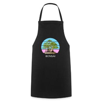 Bonsai Bonsai Tree Bonsai Forest - Cooking Apron - black - Front - AI Model Male 185 dark (185cm)