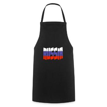 Couleurs des lettres du drapeau de la Russie - Tablier de cuisine - noir - Devant - AI Model Male 185 dark (185cm)