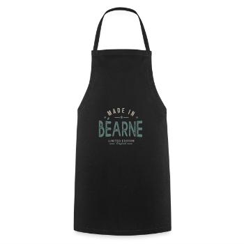 MADE IN Béarn cadeau homme anniversaire béarnais - Tablier de cuisine - noir - Devant - AI Model Male 185 dark (185cm)