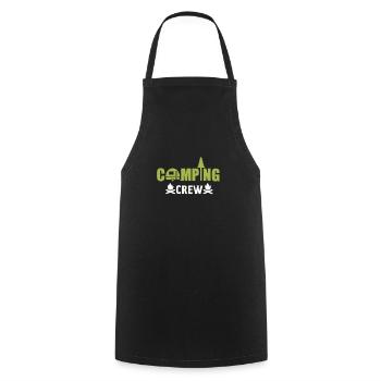 Team Camping Crew Holiday - Cooking Apron - black - Front - AI Model Male 185 dark (185cm)