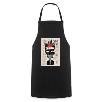T-shirt Love Overload - Kochschürze - Schwarz - Vorne - AI Model Male 185 dark (185cm)