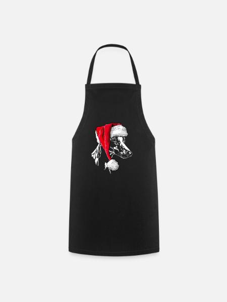 Santa WHIPPET Chiens chien Wilsigns - Tablier de cuisine - noir