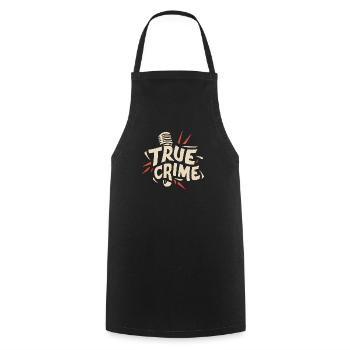 True Crime Podcast Obsessed Fest - Cooking Apron - black - Front - AI Model Male 185 dark (185cm)