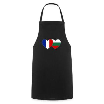 Fantastic Bulgaria Flag Heart - Cooking Apron - black - Front - AI Model Male 185 dark (185cm)