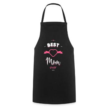 Best Mom ever - Cooking Apron - black - Front - AI Model Male 185 dark (185cm)