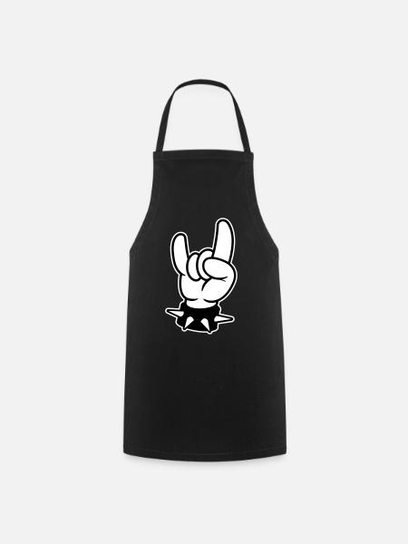 metal hand rock - Kochschürze - Schwarz